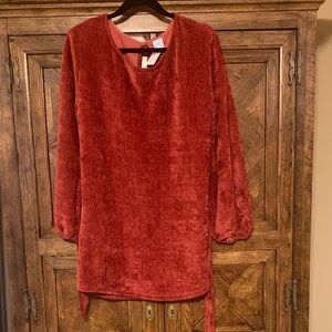 NWOT Rust colored Textured Long Sleeve Top